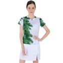 Green Christmas Tree Border Women s Sports Top View1