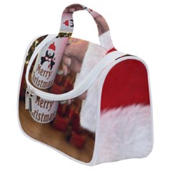 Merry Christmas - Santa Claus Holding Coffee Satchel Handbag by artworkshop