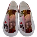 Merry Christmas - Santa Claus Holding Coffee Men s Canvas Slip Ons View1