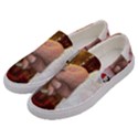 Merry Christmas - Santa Claus Holding Coffee Men s Canvas Slip Ons View2