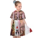 Merry Christmas - Santa Claus Holding Coffee Kids  Sailor Dress View1