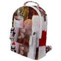 Merry Christmas - Santa Claus Holding Coffee Flap Pocket Backpack (Small) View1