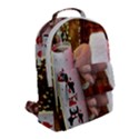 Merry Christmas - Santa Claus Holding Coffee Flap Pocket Backpack (Small) View2