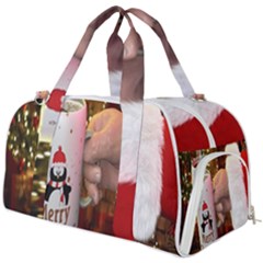 Merry Christmas - Santa Claus Holding Coffee Burner Gym Duffel Bag by artworkshop