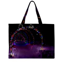 Outdoor Christmas Lights Tunnel Zipper Mini Tote Bag by artworkshop