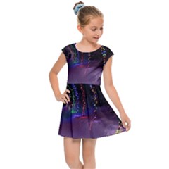 Outdoor Christmas Lights Tunnel Kids  Cap Sleeve Dress by artworkshop