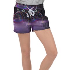 Outdoor Christmas Lights Tunnel Velour Lounge Shorts by artworkshop