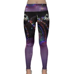 Outdoor Christmas Lights Tunnel Lightweight Velour Classic Yoga Leggings by artworkshop