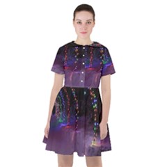 Outdoor Christmas Lights Tunnel Sailor Dress by artworkshop