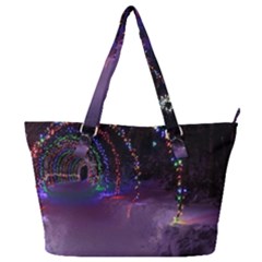 Outdoor Christmas Lights Tunnel Full Print Shoulder Bag by artworkshop