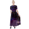 Outdoor Christmas Lights Tunnel Button Up Short Sleeve Maxi Dress View2