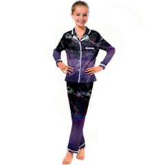 Outdoor Christmas Lights Tunnel Kid s Satin Long Sleeve Pajamas Set by artworkshop