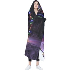 Outdoor Christmas Lights Tunnel Wearable Blanket by artworkshop