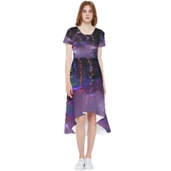 Outdoor Christmas Lights Tunnel High Low Boho Dress by artworkshop