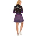 Outdoor Christmas Lights Tunnel Long Sleeve Velour Longline Dress View4