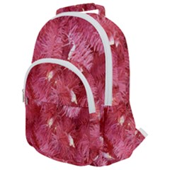 Pink Christmas Tree Rounded Multi Pocket Backpack by artworkshop