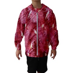 Pink Christmas Tree Kids  Hooded Windbreaker by artworkshop