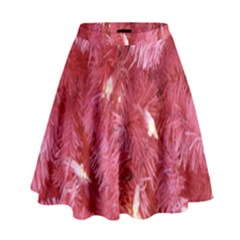 Pink Christmas Tree High Waist Skirt