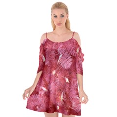 Pink Christmas Tree Cutout Spaghetti Strap Chiffon Dress by artworkshop