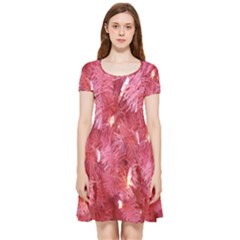 Pink Christmas Tree Inside Out Cap Sleeve Dress by artworkshop