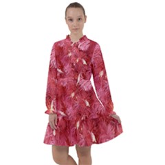 Pink Christmas Tree All Frills Chiffon Dress by artworkshop