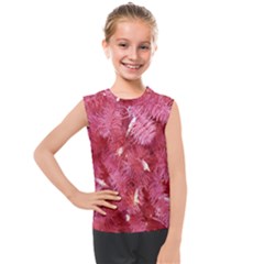 Pink Christmas Tree Kids  Mesh Tank Top by artworkshop