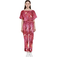 Pink Christmas Tree Batwing Lightweight Chiffon Jumpsuit by artworkshop