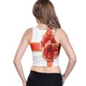 Red Ribbon Bow On White Background Racer Back Crop Top View2