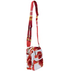 Red Ribbon Bow On White Background Shoulder Strap Belt Bag by artworkshop