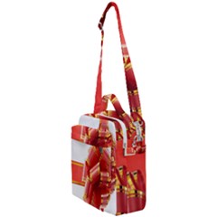 Red Ribbon Bow On White Background Crossbody Day Bag by artworkshop