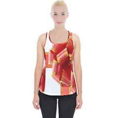 Red Ribbon Bow On White Background Piece Up Tank Top by artworkshop