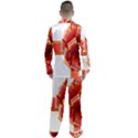 Red Ribbon Bow On White Background Men s Long Sleeve Satin Pajamas Set View2