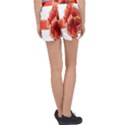 Red Ribbon Bow On White Background Velour Lounge Shorts View2