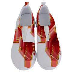 Red Ribbon Bow On White Background No Lace Lightweight Shoes