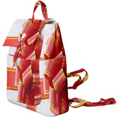 Red Ribbon Bow On White Background Buckle Everyday Backpack by artworkshop