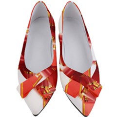 Red Ribbon Bow On White Background Women s Bow Heels by artworkshop