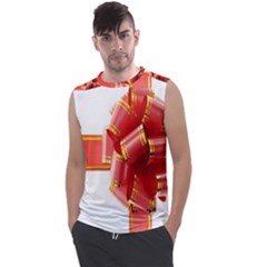 Red Ribbon Bow On White Background Men s Regular Tank Top by artworkshop