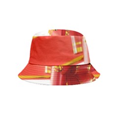 Red Ribbon Bow On White Background Bucket Hat (kids) by artworkshop