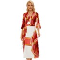 Red Ribbon Bow On White Background Midsummer Wrap Dress View1