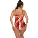 Red Ribbon Bow On White Background Retro Full Coverage Swimsuit View4