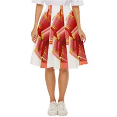 Red Ribbon Bow On White Background Classic Short Skirt by artworkshop