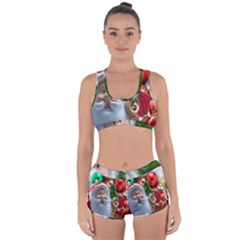 Red Santa Racerback Boyleg Bikini Set by artworkshop