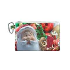 Red Santa Canvas Cosmetic Bag (small) by artworkshop