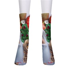 Red Santa Crew Socks by artworkshop