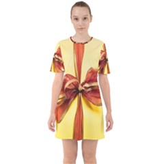 Ribbon Bow Sixties Short Sleeve Mini Dress by artworkshop