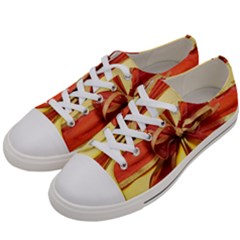 Ribbon Bow Men s Low Top Canvas Sneakers by artworkshop