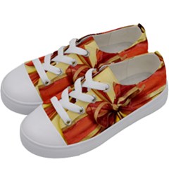 Ribbon Bow Kids  Low Top Canvas Sneakers by artworkshop