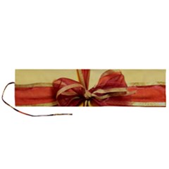 Ribbon Bow Roll Up Canvas Pencil Holder (l) by artworkshop