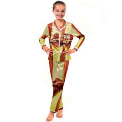 Ribbon Bow Kid s Satin Long Sleeve Pajamas Set by artworkshop