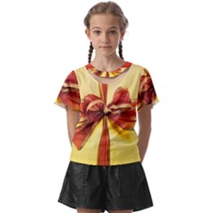 Ribbon Bow Kids  Front Cut Tee by artworkshop